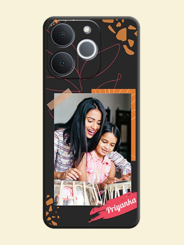 Orange Photo Frame On Space Black Custom Soft Matte Mobile Back Cover - Realme C71 4G