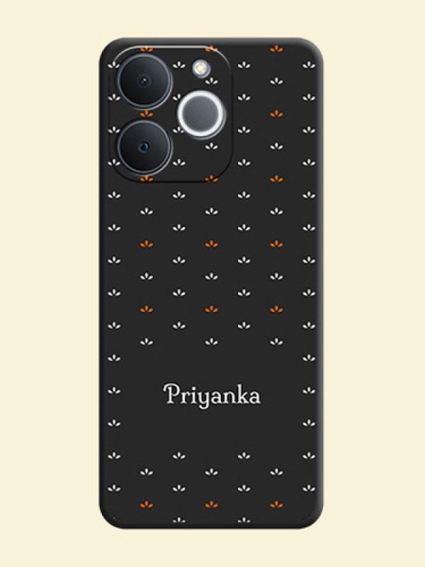 Simple Pattern With Custom Text On Space Black Custom Soft Matte Mobile Back Cover - Realme C71 4G