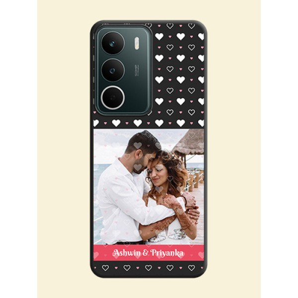 White Color Love Symbols with Text Design on Photo On Space Black Custom Soft Matte Mobile Back Cover - Realme C71 5G White Color Love Symbols with Text Design on Photo On Space Black Custom Soft Matte Mobile Back Cover - Realme C71 5G