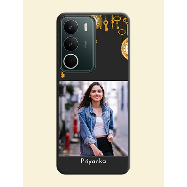Decorative Design with Text On Space Black Custom Soft Matte Mobile Back Cover - Realme C71 5G