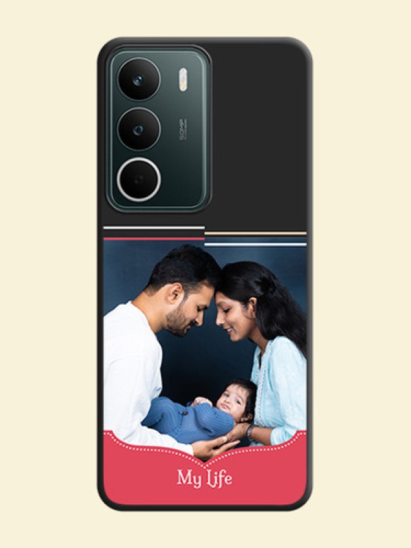 Classic Plain Design with Name On Space Black Custom Soft Matte Mobile Back Cover - Realme C71 5G