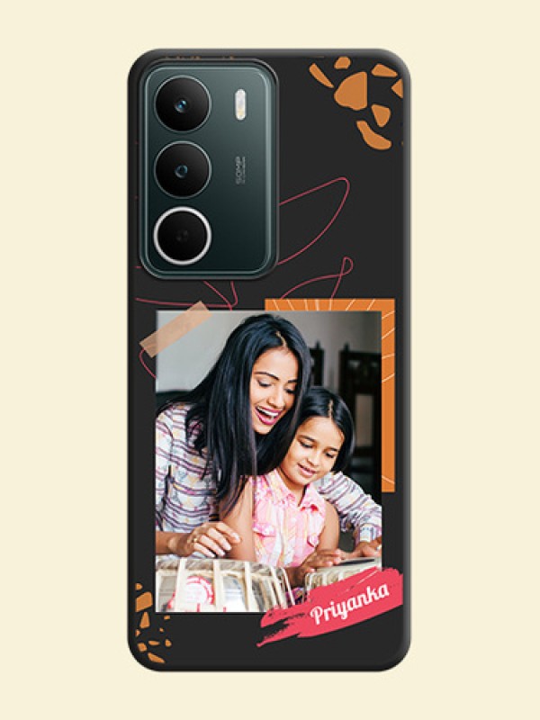 Orange Photo Frame On Space Black Custom Soft Matte Mobile Back Cover - Realme C71 5G