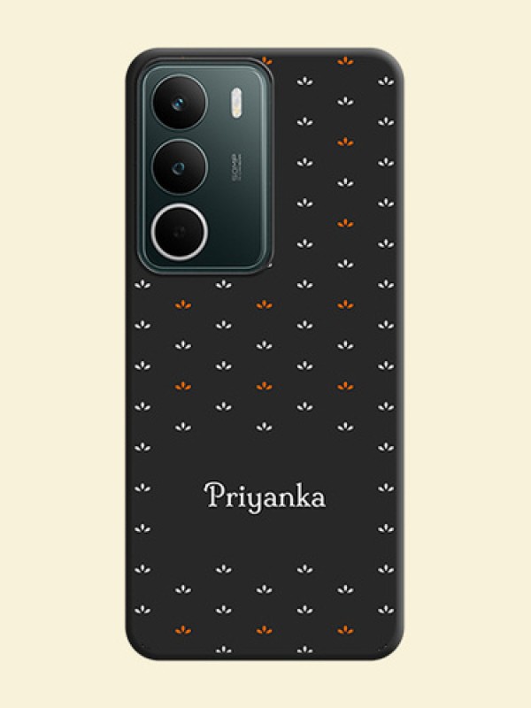 Simple Pattern With Custom Text On Space Black Custom Soft Matte Mobile Back Cover - Realme C71 5G