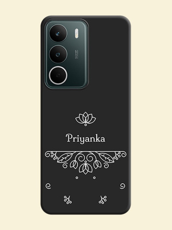Lotus Garden Custom Text On Space Black Custom Soft Matte Mobile Back Cover - Realme C71 5G