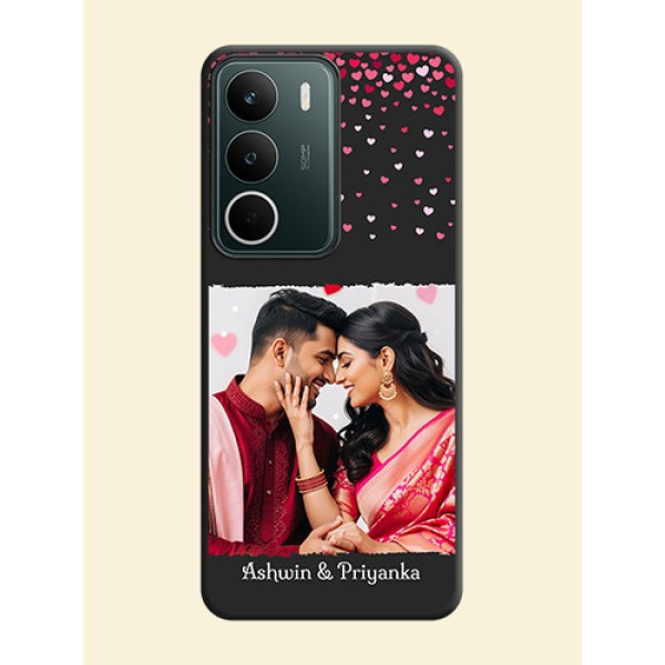 Fall in Love with Your Partner on Photo On Space Black Custom Soft Matte Mobile Back Cover - Realme C73 5G Fall in Love with Your Partner on Photo On Space Black Custom Soft Matte Mobile Back Cover - Realme C73 5G