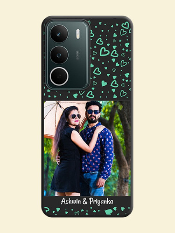 Sea Green Indefinite Love Pattern on Photo On Space Black Custom Soft Matte Mobile Back Cover - Realme C73 5G