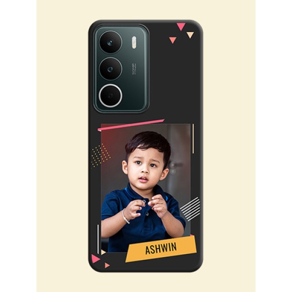 Photo Frame with Triangle Small Dots on Photo On Space Black Custom Soft Matte Mobile Back Cover - Realme C73 5G Photo Frame with Triangle Small Dots on Photo On Space Black Custom Soft Matte Mobile Back Cover - Realme C73 5G
