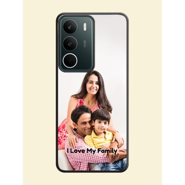 Full Single Pic Upload With Text On Space Black Custom Soft Matte Mobile Back Cover - Realme C73 5G Full Single Pic Upload With Text On Space Black Custom Soft Matte Mobile Back Cover - Realme C73 5G