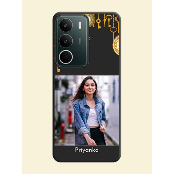 Decorative Design with Text On Space Black Custom Soft Matte Mobile Back Cover - Realme C75 5G
