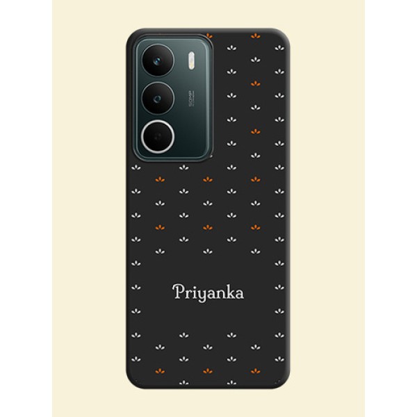 Simple Pattern With Custom Text On Space Black Custom Soft Matte Mobile Back Cover - Realme C75 5G Simple Pattern With Custom Text On Space Black Custom Soft Matte Mobile Back Cover - Realme C75 5G