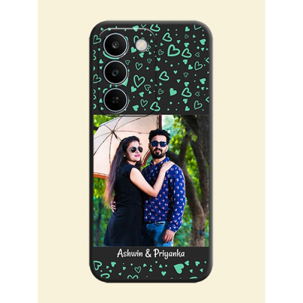 Sea Green Indefinite Love Pattern on Photo On Space Black Custom Soft Matte Mobile Back Cover - Realme C83 5G Sea Green Indefinite Love Pattern on Photo On Space Black Custom Soft Matte Mobile Back Cover - Realme C83 5G