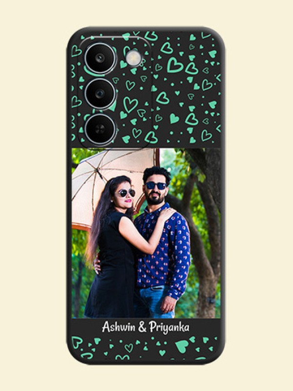 Sea Green Indefinite Love Pattern on Photo On Space Black Custom Soft Matte Mobile Back Cover - Realme C83 5G