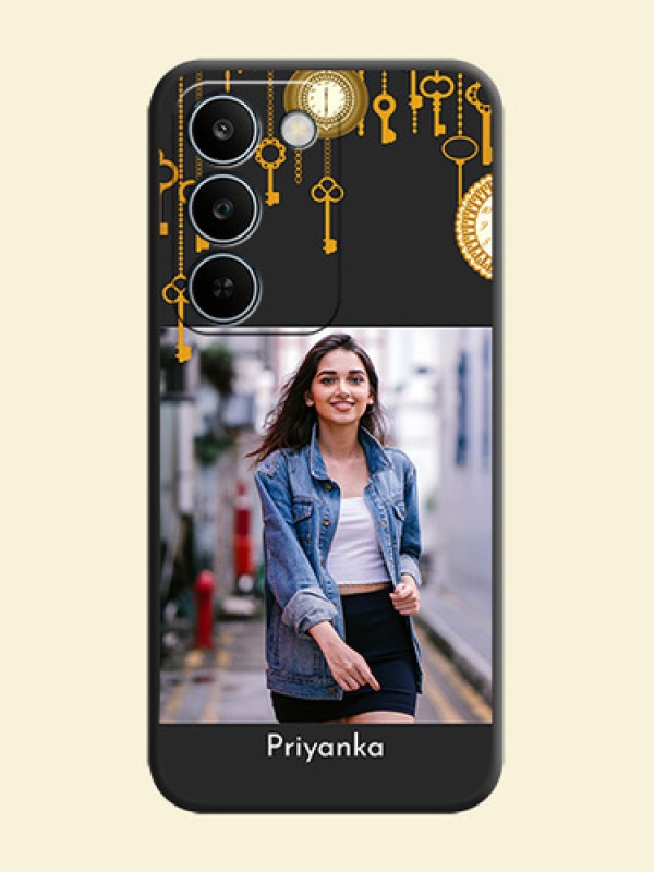 Decorative Design with Text On Space Black Custom Soft Matte Mobile Back Cover - Realme C83 5G