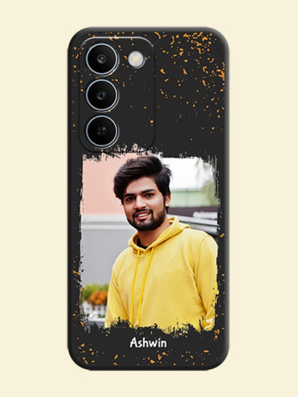 Spray Free Design on Photo On Space Black Custom Soft Matte Mobile Back Cover - Realme C83 5G