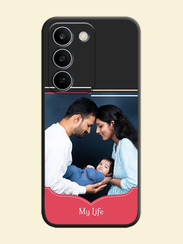 Classic Plain Design with Name On Space Black Custom Soft Matte Mobile Back Cover - Realme C83 5G