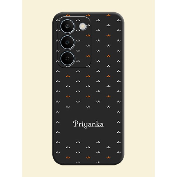 Simple Pattern With Custom Text On Space Black Custom Soft Matte Mobile Back Cover - Realme C83 5G Simple Pattern With Custom Text On Space Black Custom Soft Matte Mobile Back Cover - Realme C83 5G