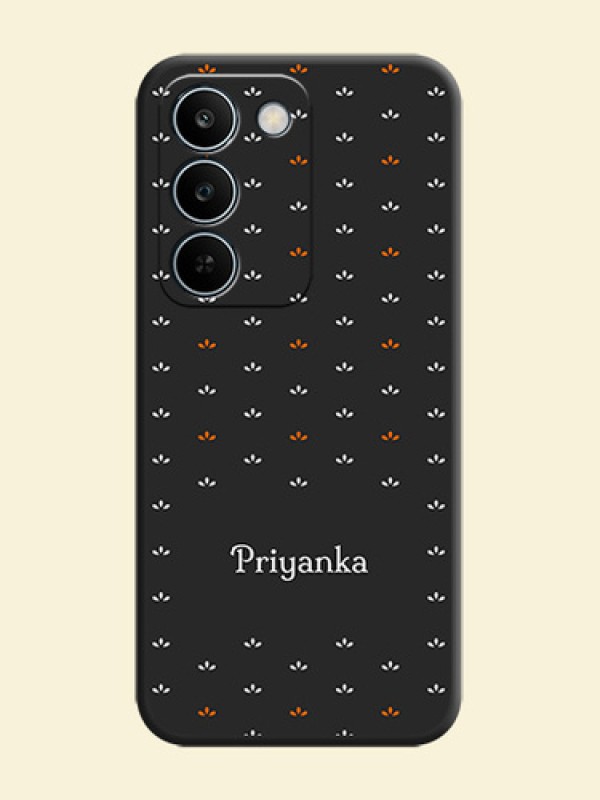 Simple Pattern With Custom Text On Space Black Custom Soft Matte Mobile Back Cover - Realme C83 5G