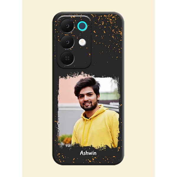 Spray Free Design on Photo On Space Black Custom Soft Matte Mobile Back Cover - Realme C85 5G Spray Free Design on Photo On Space Black Custom Soft Matte Mobile Back Cover - Realme C85 5G