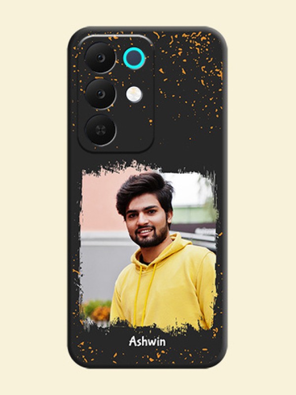 Spray Free Design on Photo On Space Black Custom Soft Matte Mobile Back Cover - Realme C85 5G