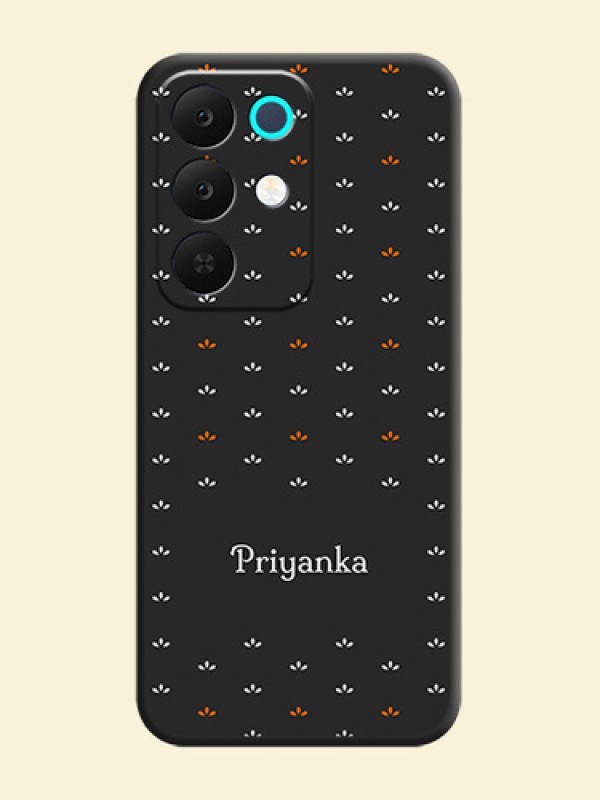 Simple Pattern With Custom Text On Space Black Custom Soft Matte Mobile Back Cover - Realme C85 5G
