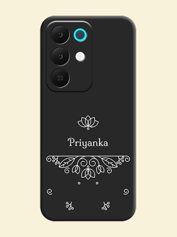 Lotus Garden Custom Text On Space Black Custom Soft Matte Mobile Back Cover - Realme C85 5G