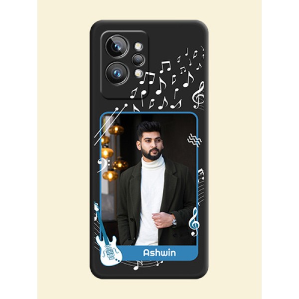 Musical Theme Design with Text on Photo on Space Black Soft Matte Mobile Case - Realme GT 2 Pro 5G Musical Theme Design with Text on Photo on Space Black Soft Matte Mobile Case - Realme GT 2 Pro 5G