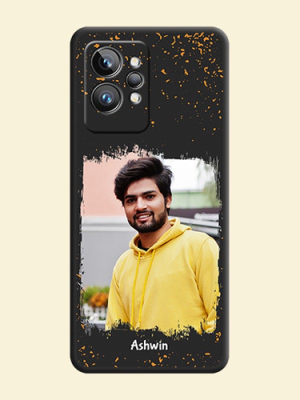Spray Free Design on Photo on Space Black Soft Matte Phone Cover - Realme GT 2 Pro 5G