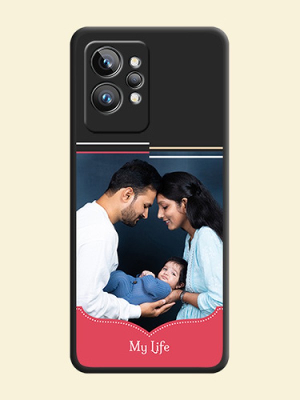 Classic Plain Design with Name on Photo on Space Black Soft Matte Phone Cover - Realme GT 2 Pro 5G