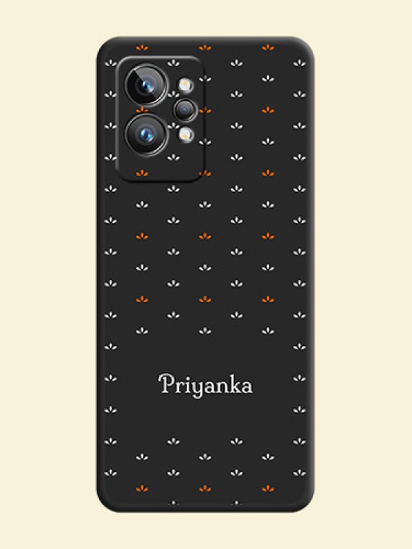 Simple Pattern With Custom Text On Space Black Personalized Soft Matte Phone Covers -Realme Gt 2 Pro 5G