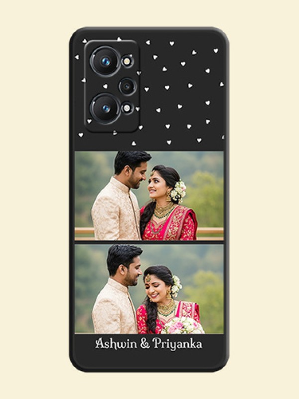 Miniature Love Symbols with Name on Space Black Custom Soft Matte Back Cover - Realme GT 2