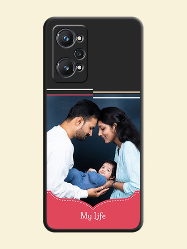 Classic Plain Design with Name on Photo on Space Black Soft Matte Phone Cover - Realme GT 2