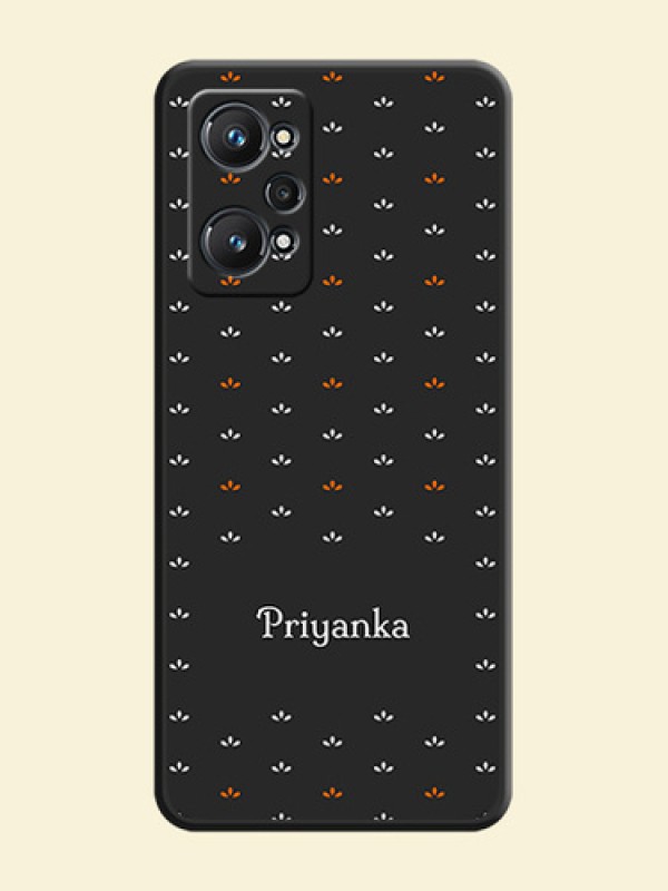 Simple Pattern With Custom Text On Space Black Personalized Soft Matte Phone Covers -Realme Gt 2