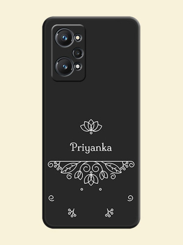 Lotus Garden Custom Text On Space Black Personalized Soft Matte Phone Covers -Realme Gt 2