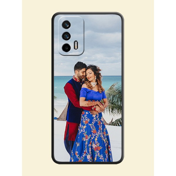 Full Single Pic Upload On Space Black Personalized Soft Matte Phone Covers -Realme Gt 5G Full Single Pic Upload On Space Black Personalized Soft Matte Phone Covers -Realme Gt 5G