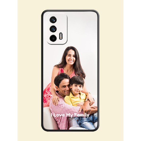Full Single Pic Upload With Text On Space Black Personalized Soft Matte Phone Covers -Realme Gt 5G Full Single Pic Upload With Text On Space Black Personalized Soft Matte Phone Covers -Realme Gt 5G