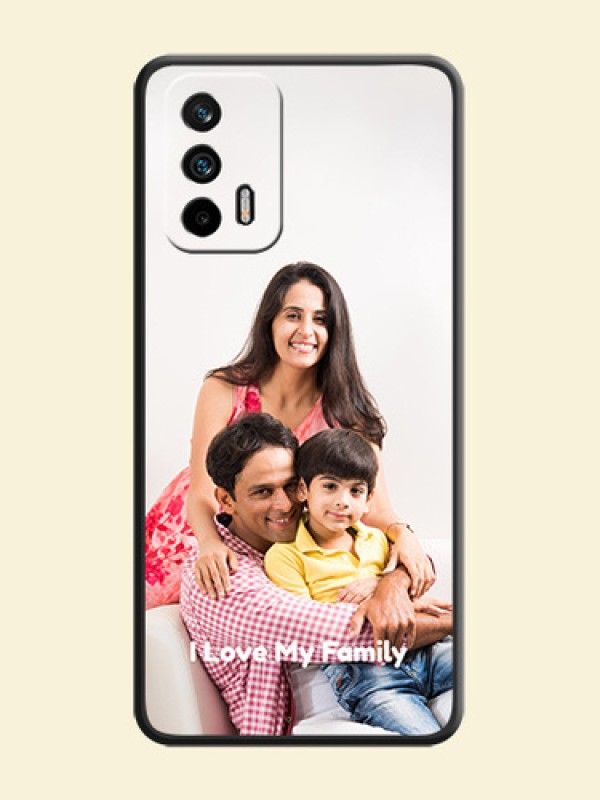Full Single Pic Upload With Text On Space Black Personalized Soft Matte Phone Covers -Realme Gt 5G