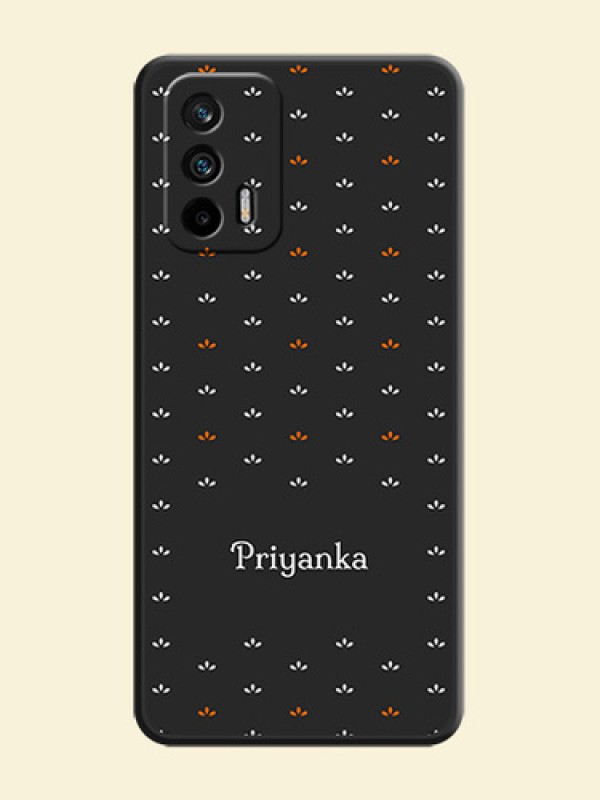 Simple Pattern With Custom Text On Space Black Personalized Soft Matte Phone Covers -Realme Gt 5G