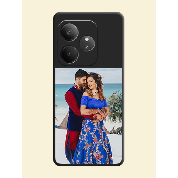 Image Upload With Space Black Color On Custom Soft Matte Mobile Back Cover - Realme Gt 6 Image Upload With Space Black Color On Custom Soft Matte Mobile Back Cover - Realme Gt 6