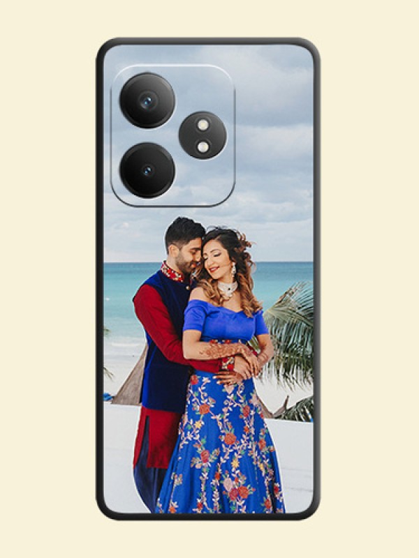 Full Single Pic Upload On Space Black Custom Soft Matte Mobile Back Cover - Realme GT 6T 5G