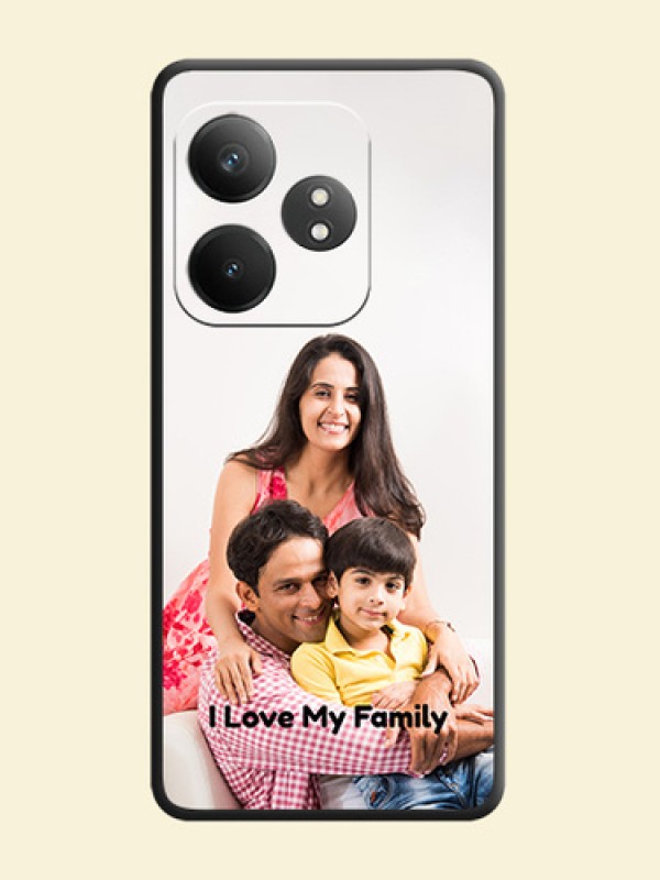 Full Single Pic Upload With Text On Space Black Custom Soft Matte Mobile Back Cover - Realme GT 6T 5G