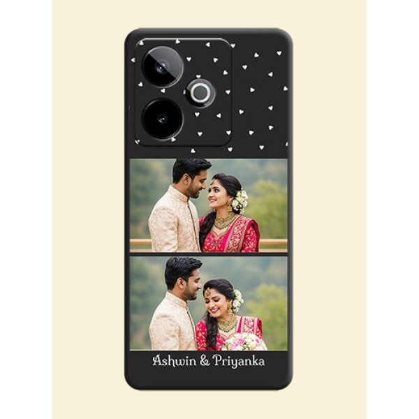 Miniature Love Symbols with Name On Space Black Custom Soft Matte Mobile Back Cover - Realme GT 7 5G Miniature Love Symbols with Name On Space Black Custom Soft Matte Mobile Back Cover - Realme GT 7 5G