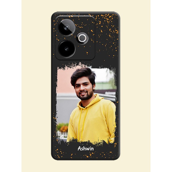 Spray Free Design on Photo On Space Black Custom Soft Matte Mobile Back Cover - Realme GT 7 5G Spray Free Design on Photo On Space Black Custom Soft Matte Mobile Back Cover - Realme GT 7 5G
