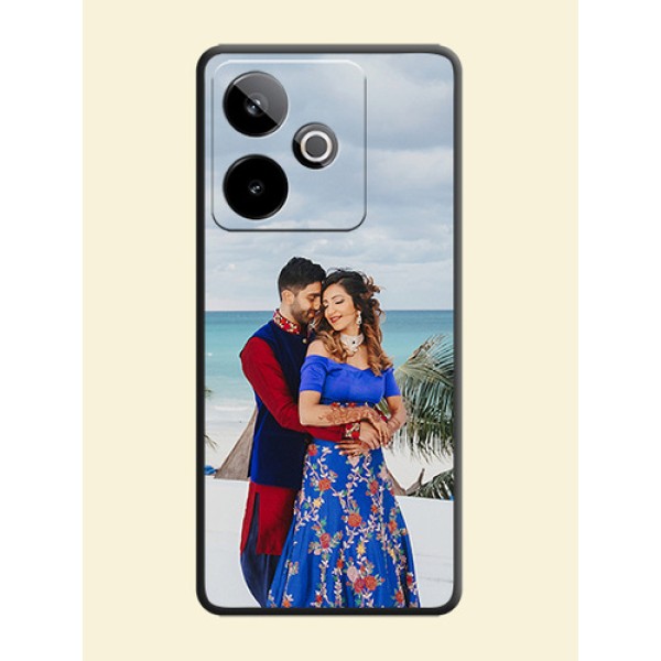 Full Single Pic Upload On Space Black Custom Soft Matte Mobile Back Cover - Realme GT 7 5G Full Single Pic Upload On Space Black Custom Soft Matte Mobile Back Cover - Realme GT 7 5G