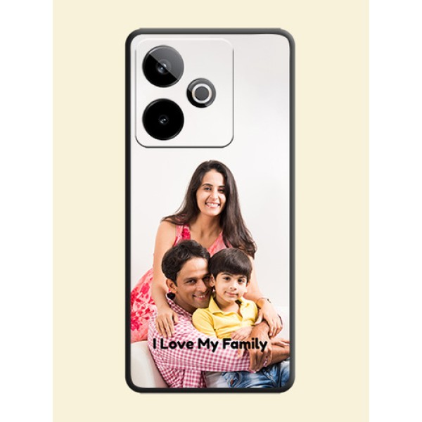 Full Single Pic Upload With Text On Space Black Custom Soft Matte Mobile Back Cover - Realme GT 7 5G Full Single Pic Upload With Text On Space Black Custom Soft Matte Mobile Back Cover - Realme GT 7 5G