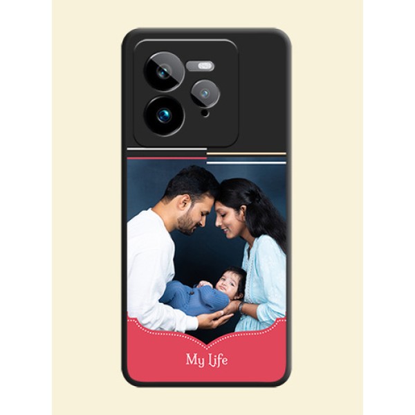 Classic Plain Design with Name On Space Black Custom Soft Matte Mobile Back Cover - Realme GT 7 Pro Classic Plain Design with Name On Space Black Custom Soft Matte Mobile Back Cover - Realme GT 7 Pro
