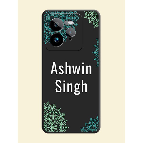 Your Name with Floral Design On Space Black Custom Soft Matte Mobile Back Cover - Realme GT 7 Pro Your Name with Floral Design On Space Black Custom Soft Matte Mobile Back Cover - Realme GT 7 Pro