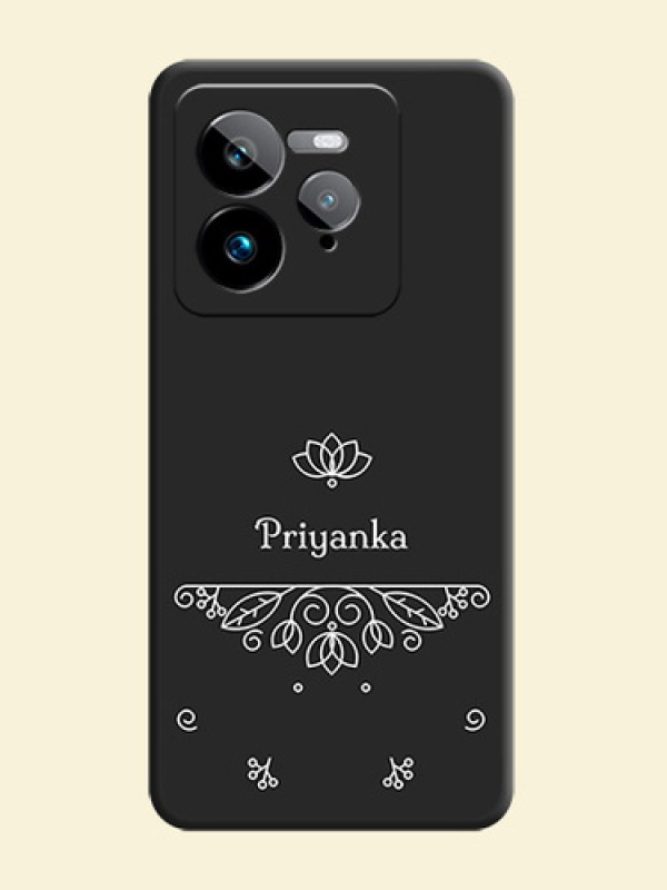 Lotus Garden Custom Text On Space Black Custom Soft Matte Mobile Back Cover - Realme GT 7 Pro