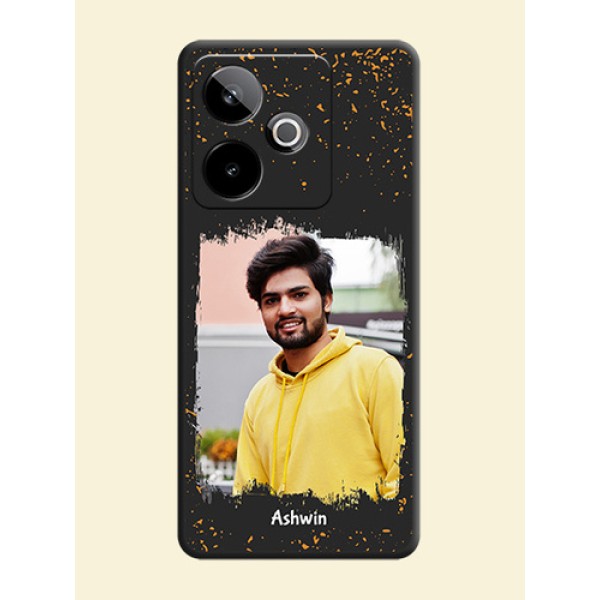 Spray Free Design on Photo On Space Black Custom Soft Matte Mobile Back Cover - Realme GT 7T 5G Spray Free Design on Photo On Space Black Custom Soft Matte Mobile Back Cover - Realme GT 7T 5G