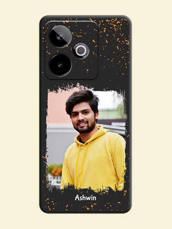 Spray Free Design on Photo On Space Black Custom Soft Matte Mobile Back Cover - Realme GT 7T 5G
