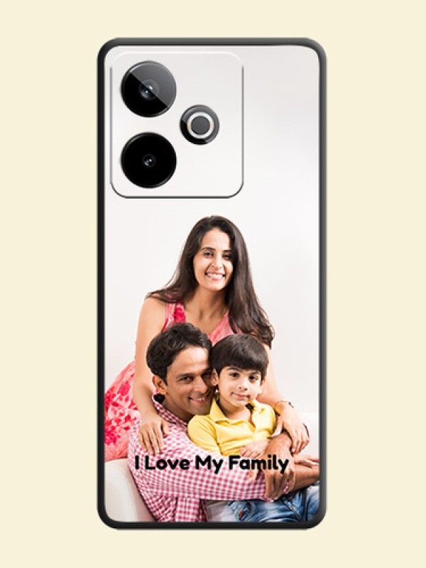 Full Single Pic Upload With Text On Space Black Custom Soft Matte Mobile Back Cover - Realme GT 7T 5G